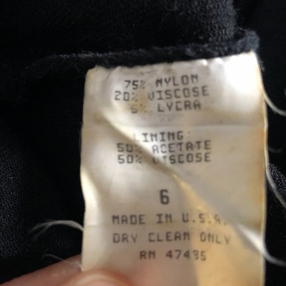 Philippe Adec Black Pant, Size 6 - Picture 8 of 14